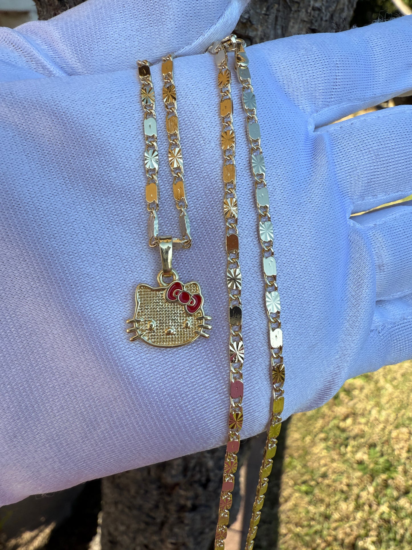 Small Cat Necklace with Chain Kitty Jewelry