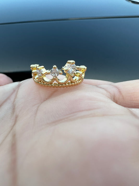 “Queen and King ” crown Ring Gold Plated