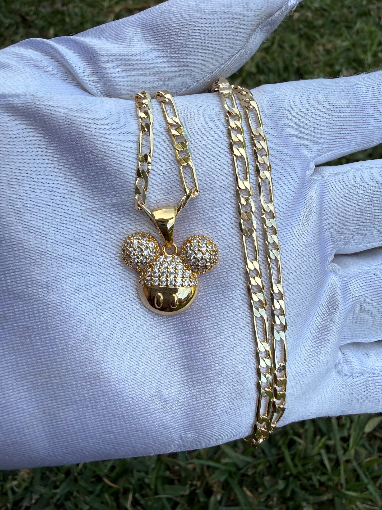 Mouse necklace with chain-Him-Her