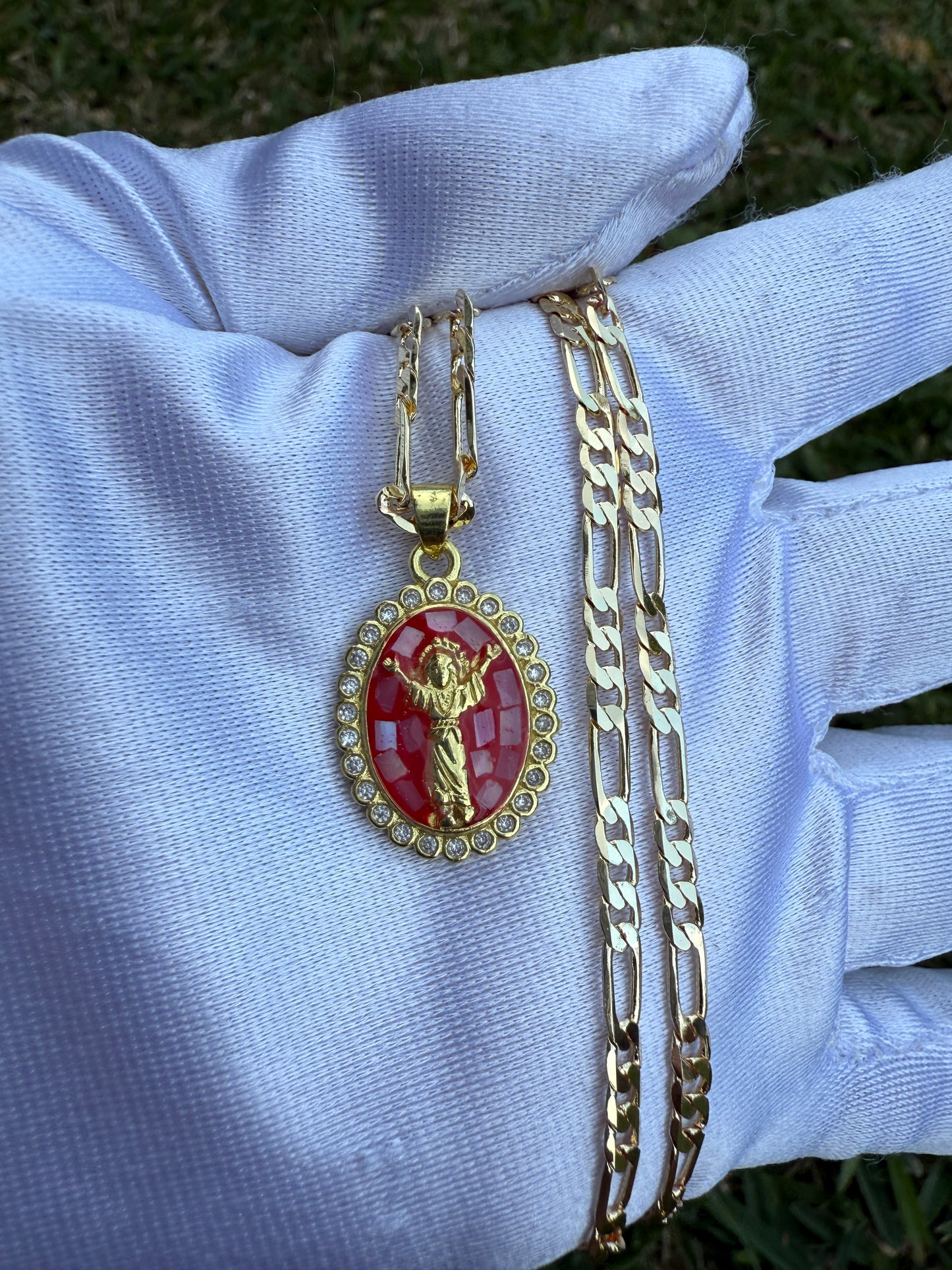Saint Necklace St Jude, Divine Child, Holy Family