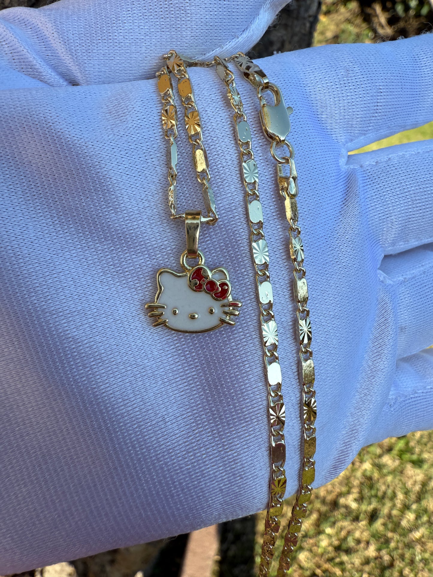 Small Cat Necklace with Chain Kitty Jewelry