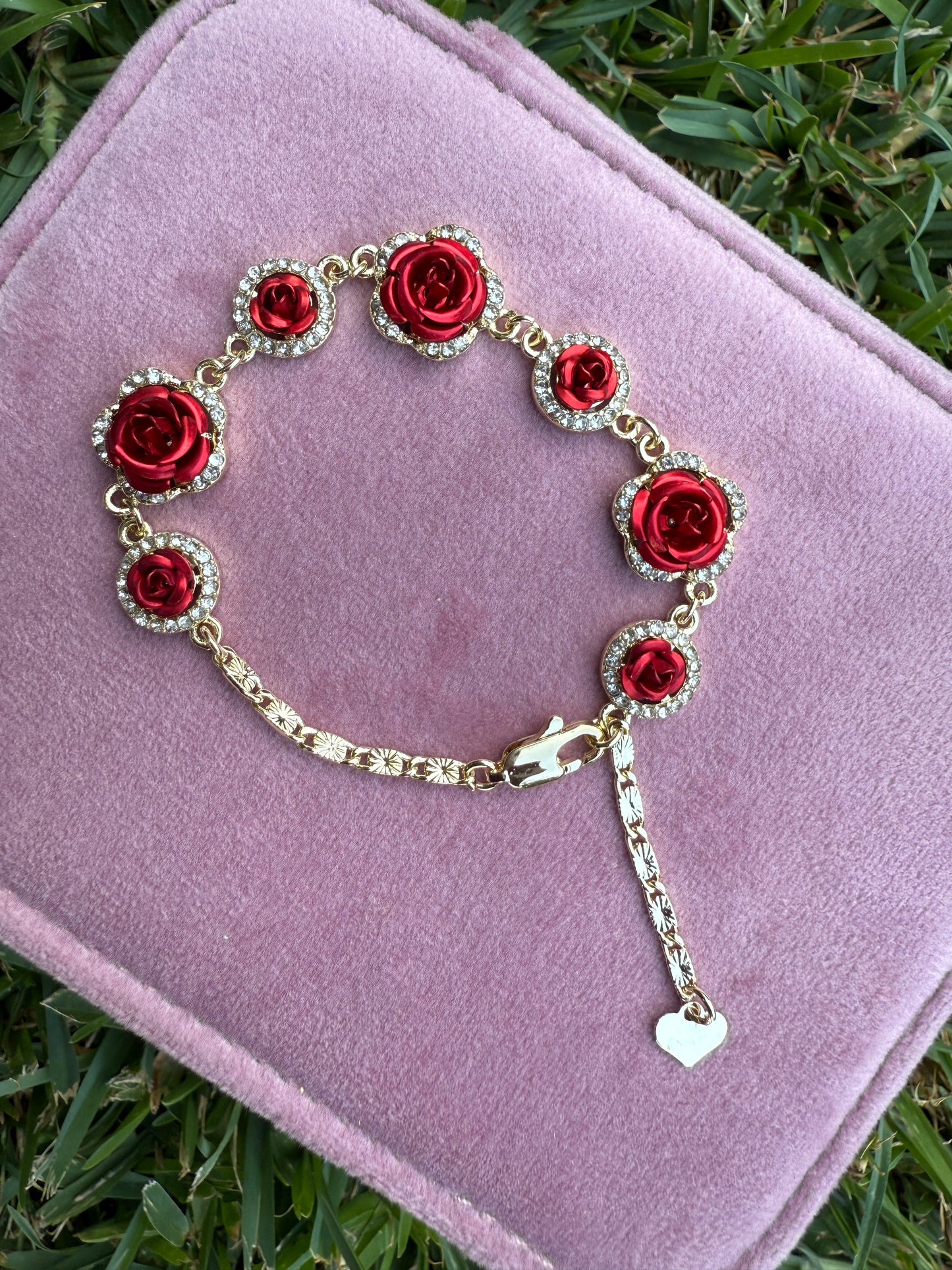 Rose Bracelet Gold Plated 7’5 inches