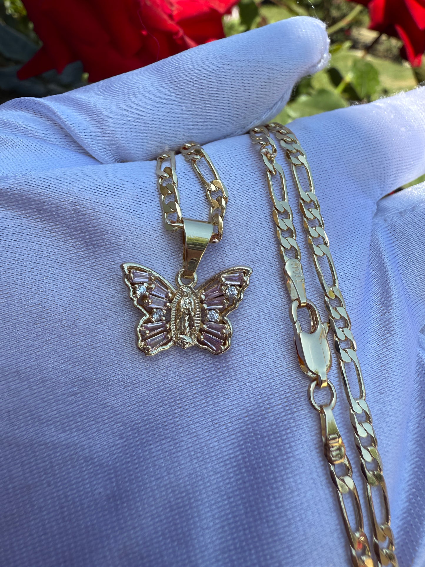 Butterfly Necklace Gold Plated