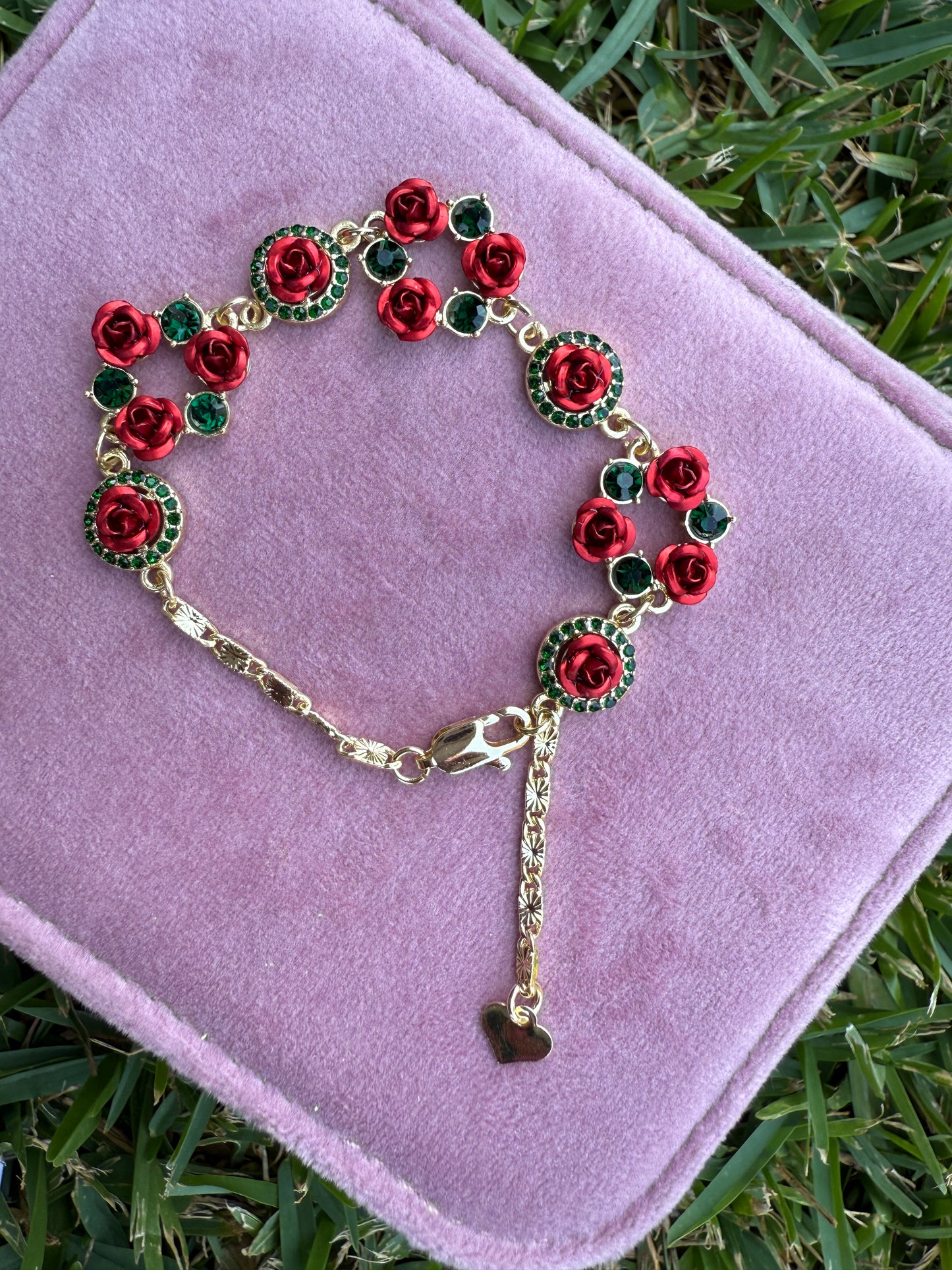 Rose Bracelet Gold Plated 7’5 inches