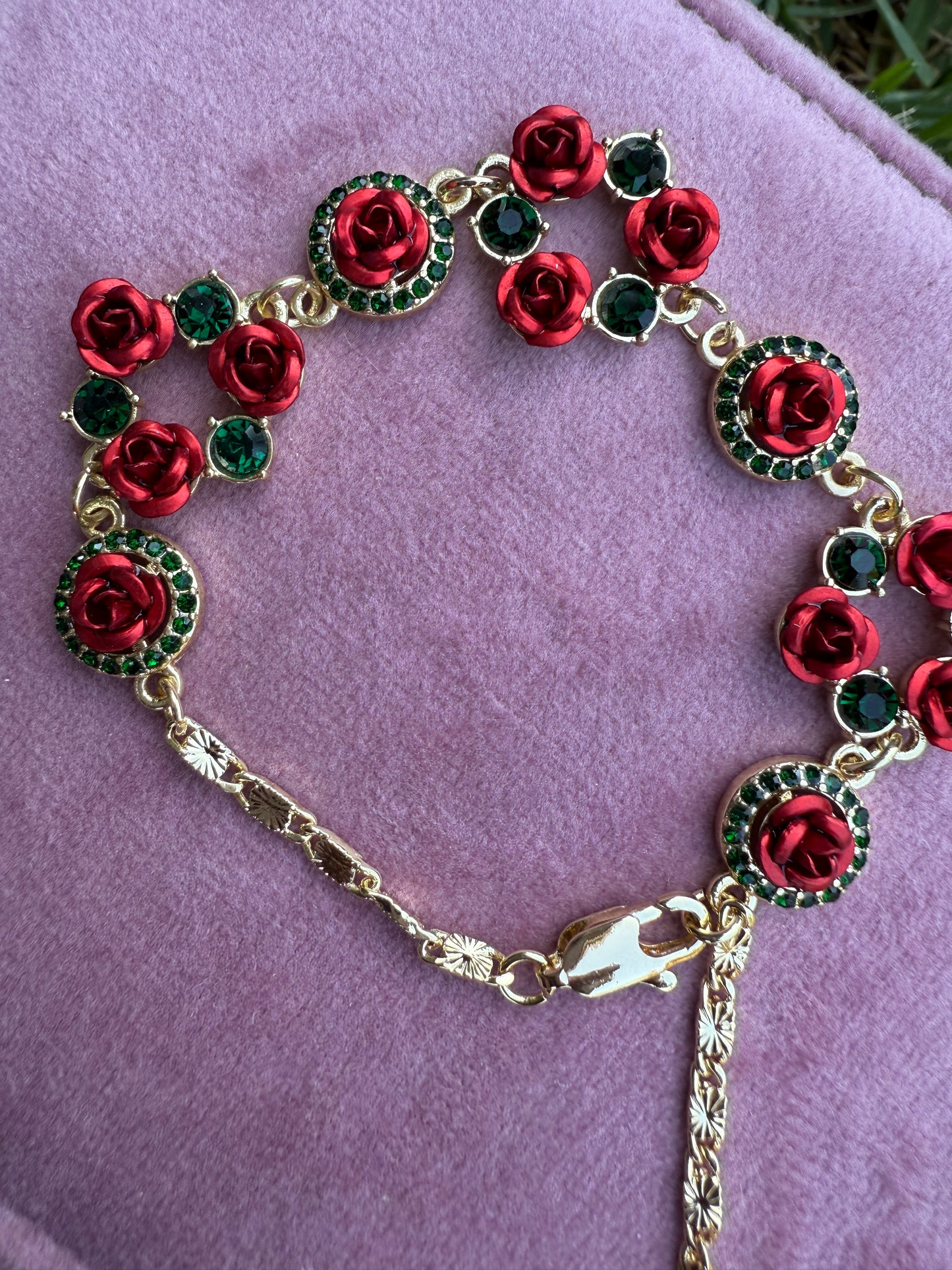 Rose Bracelet Gold Plated 7’5 inches