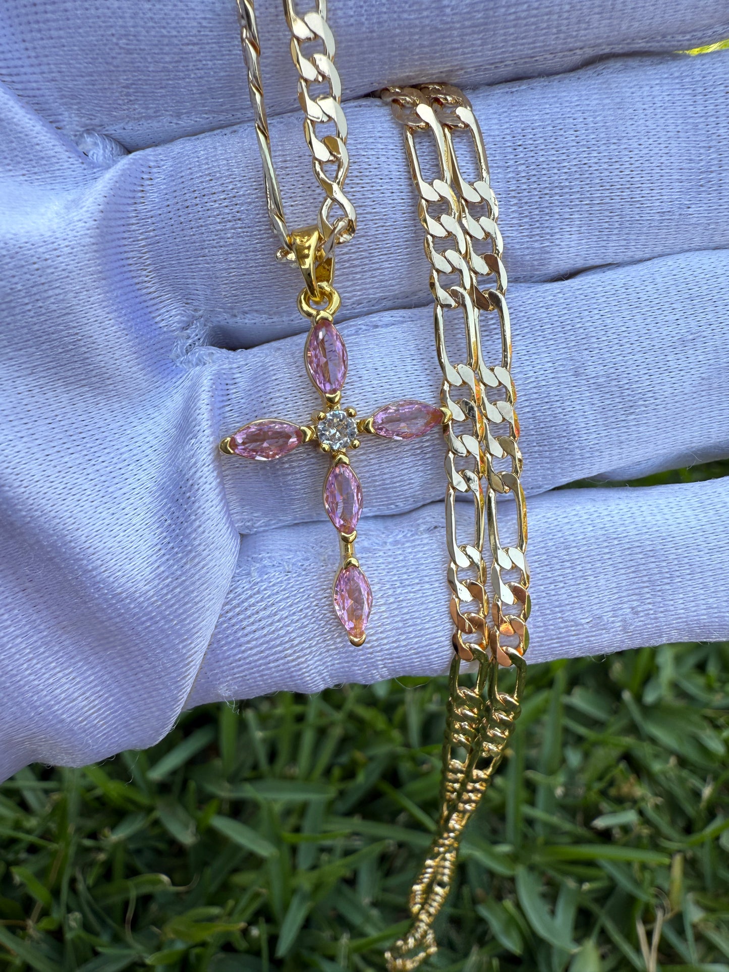 Color cross necklace