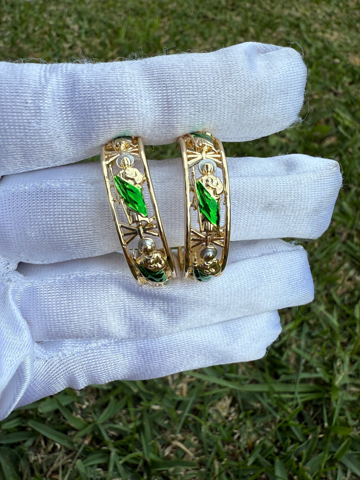 St Jude Hoop Earrings San Judas