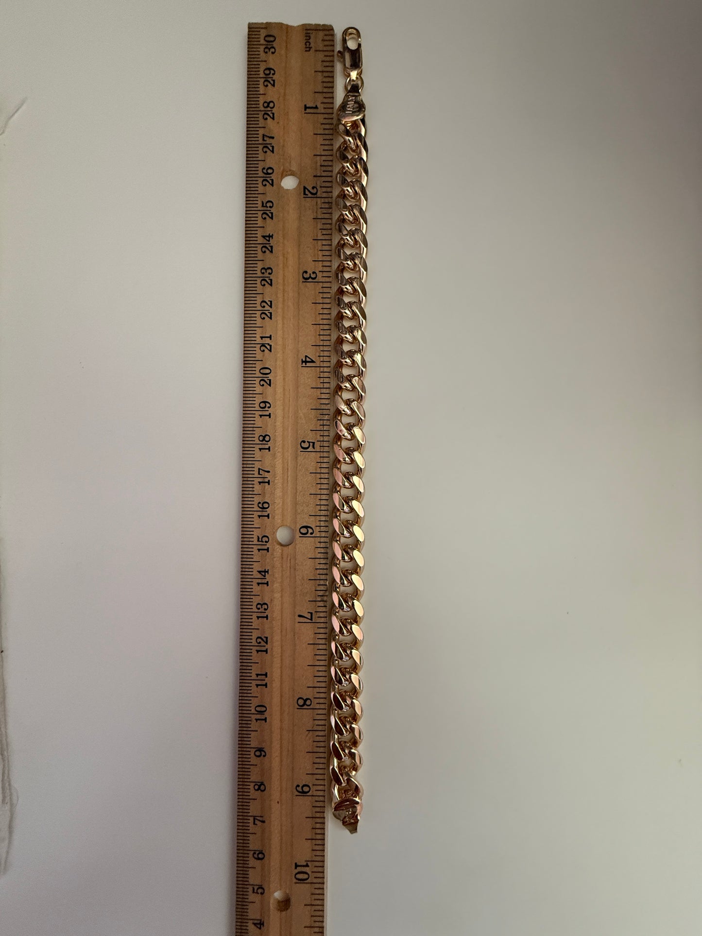 Solid Cuban Link Bracelet Gold Plated 18k Plated