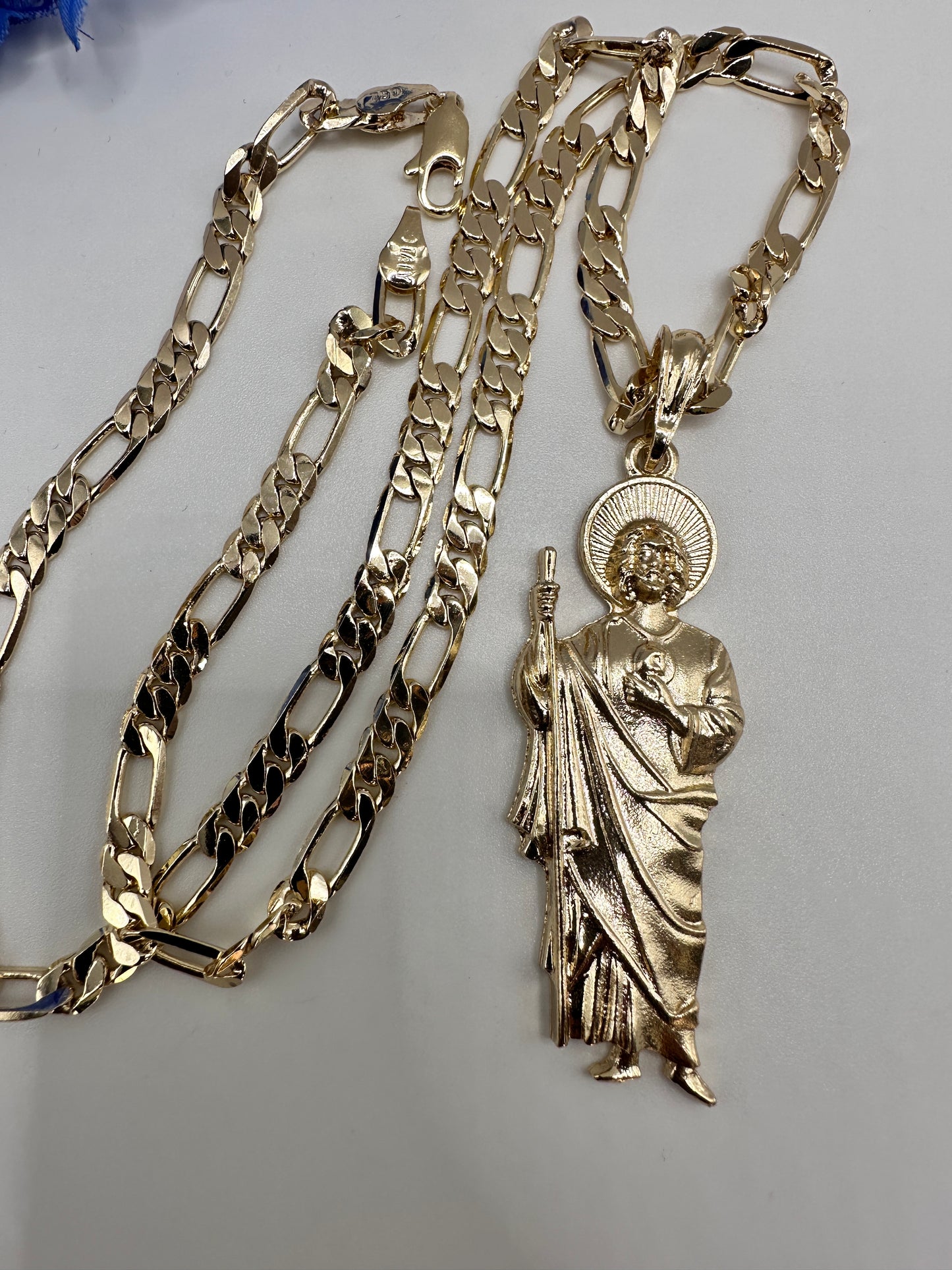 "Miracle" Saint Jude Necklace Gold Plated . (San Judas)