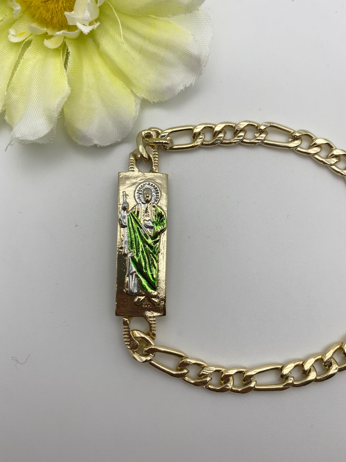 St Jude Bracelet (Green) San Judas