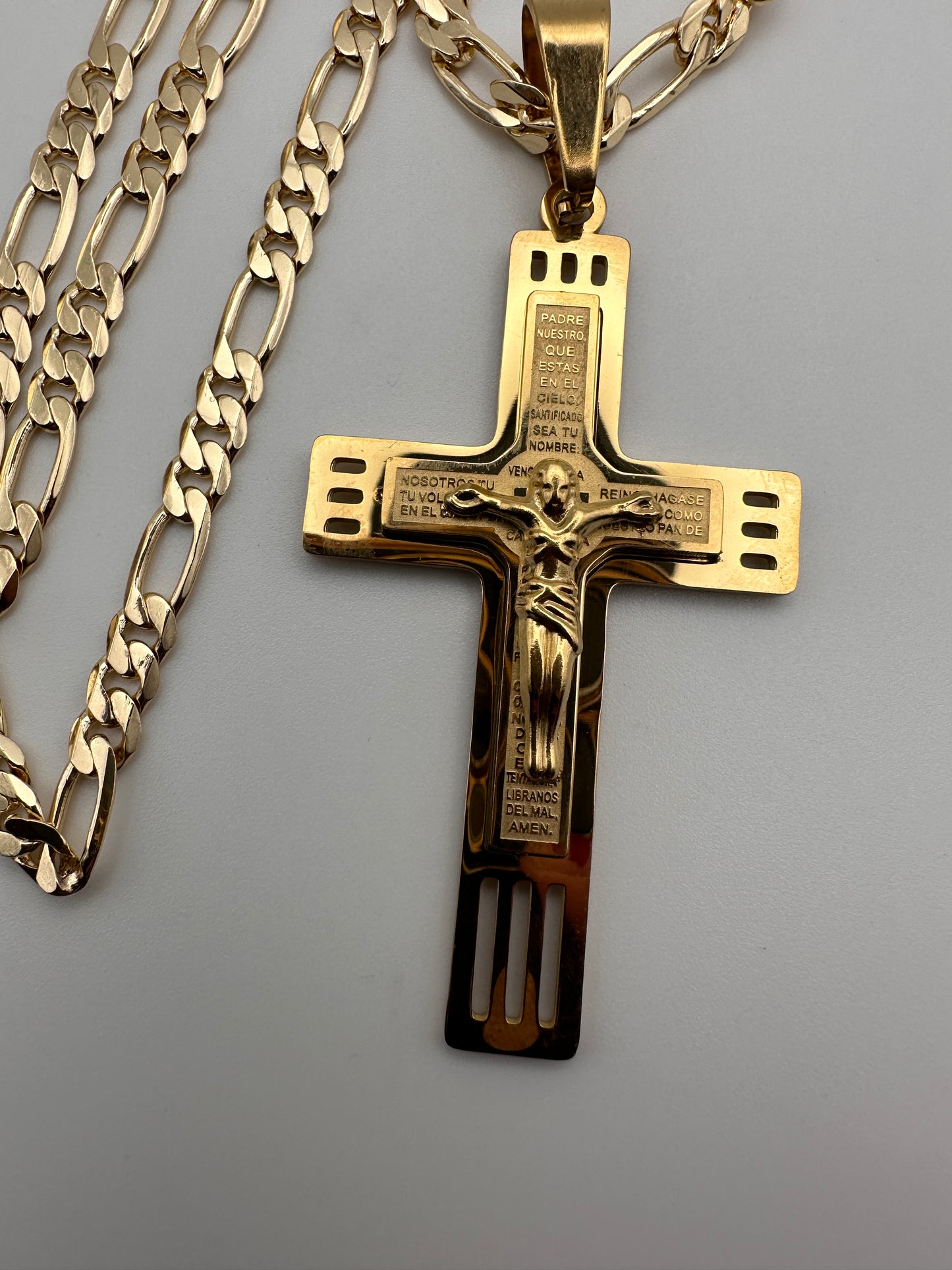 “Father” -Cross Necklace Gold Plated