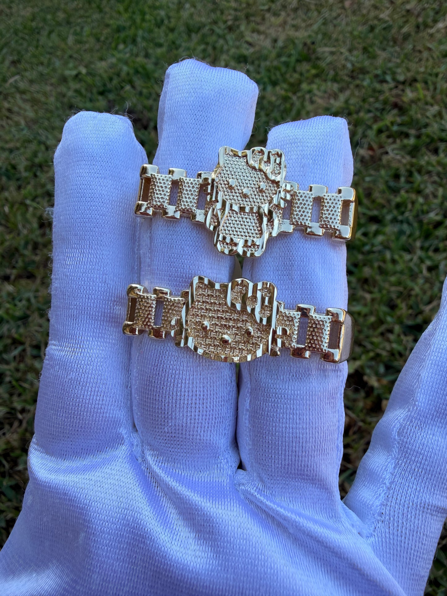 Kitty Double Finger Ring -Cat