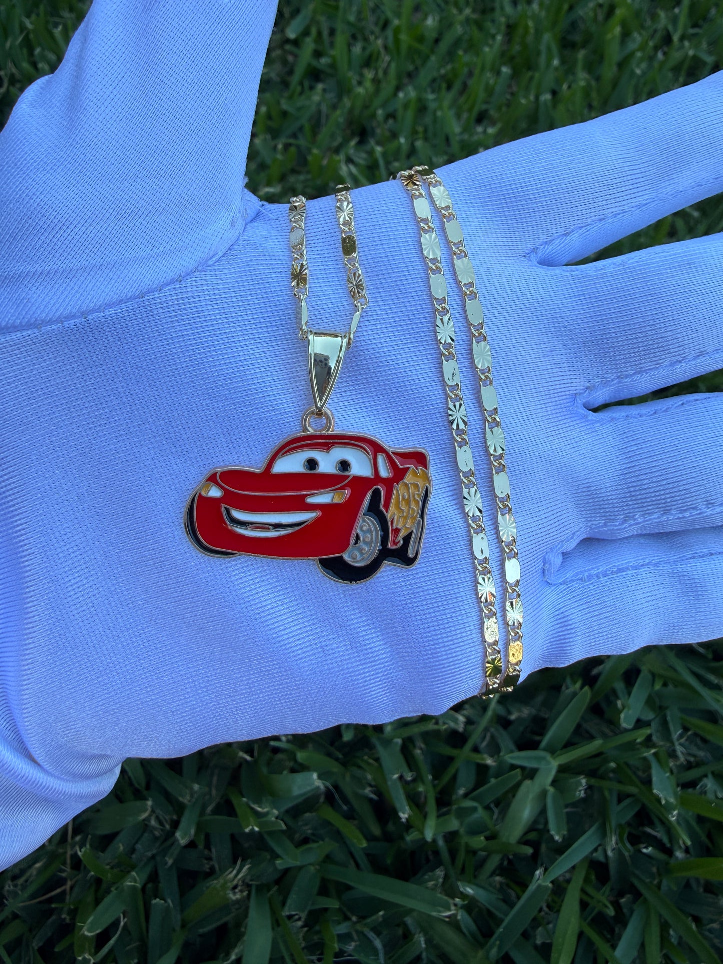 Car Necklace Red Car