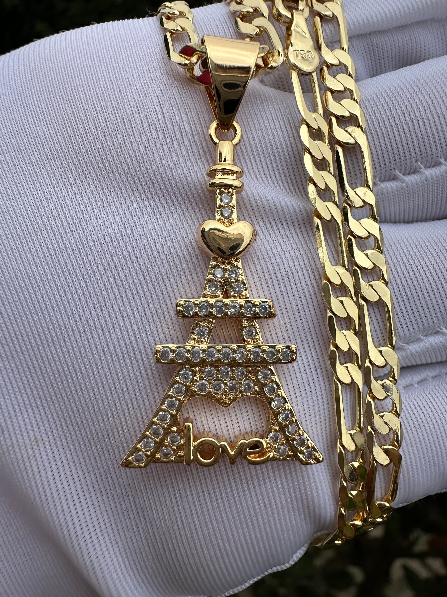 Eiffel Tower Necklace Plated