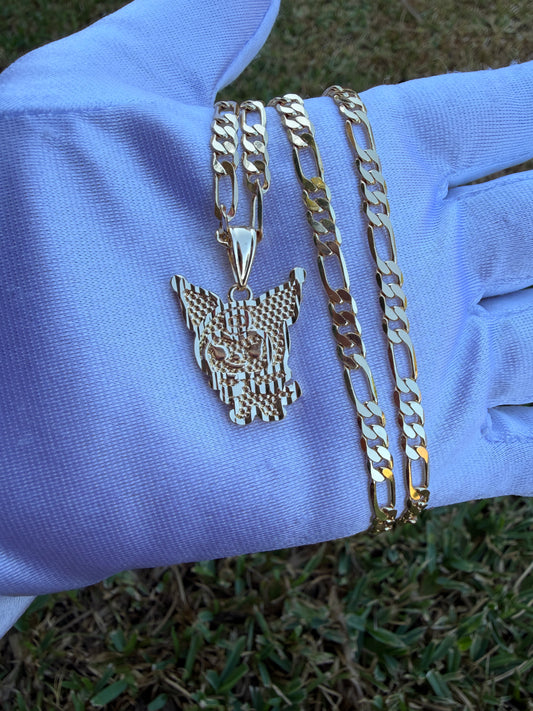 Kuru Necklace with a chain Gold Plated Curo-Mi