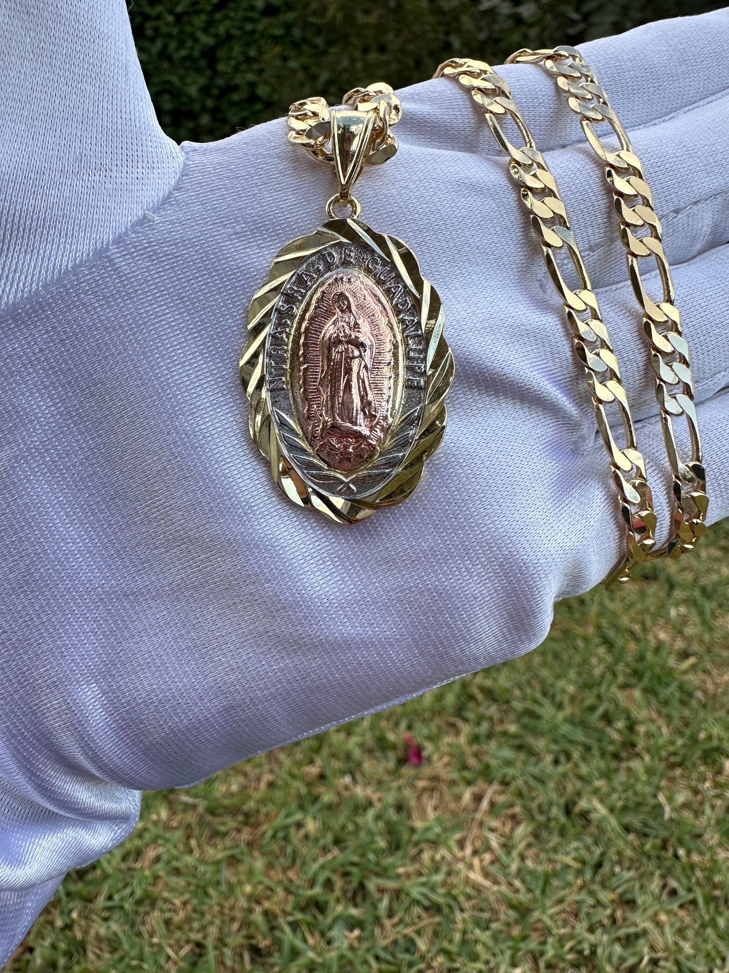 Virgin Necklace Our Lady Of Guadalupe Necklace plated