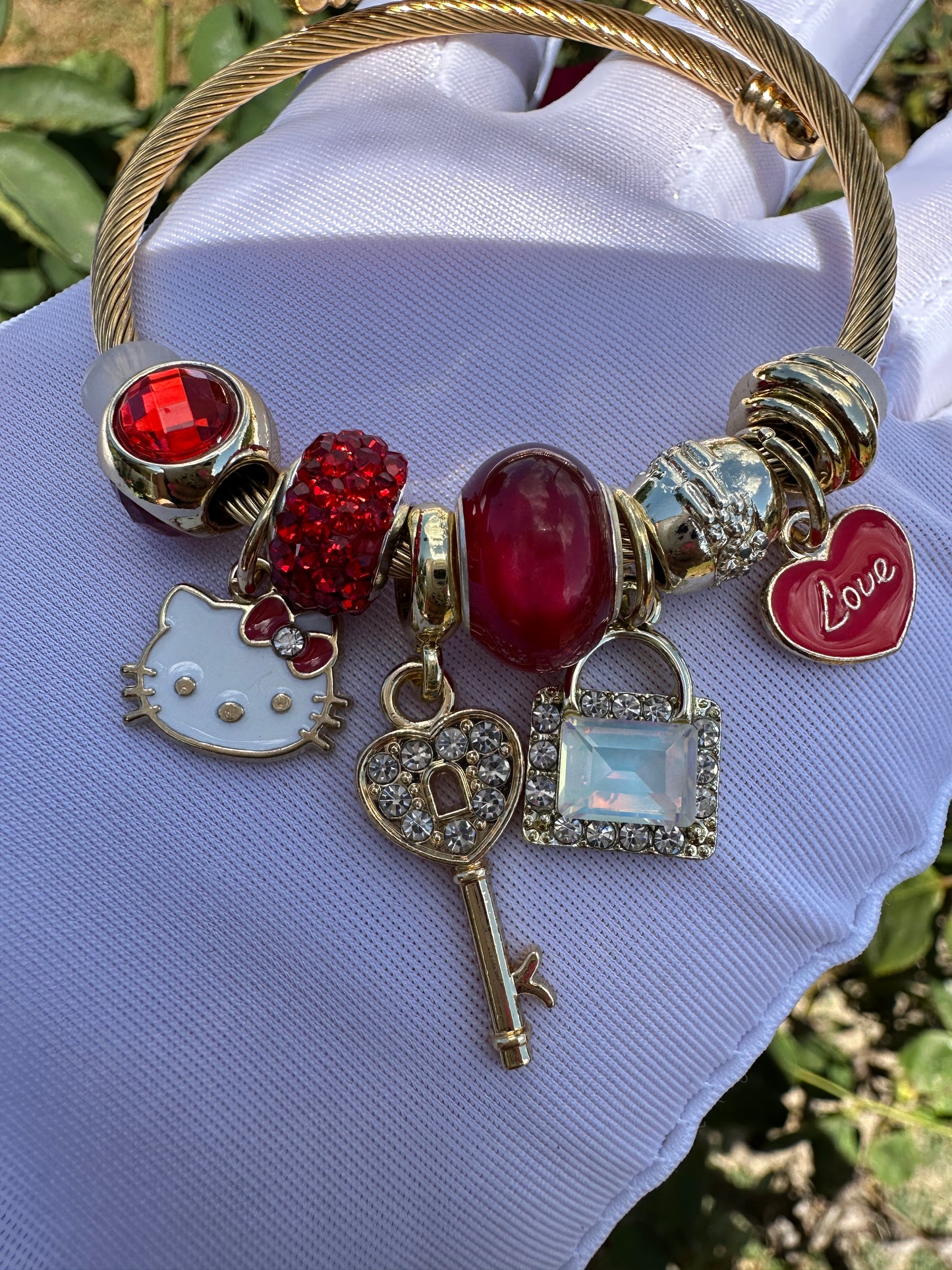 Kitty Bracelets for her Adjustable Charm Bracelet