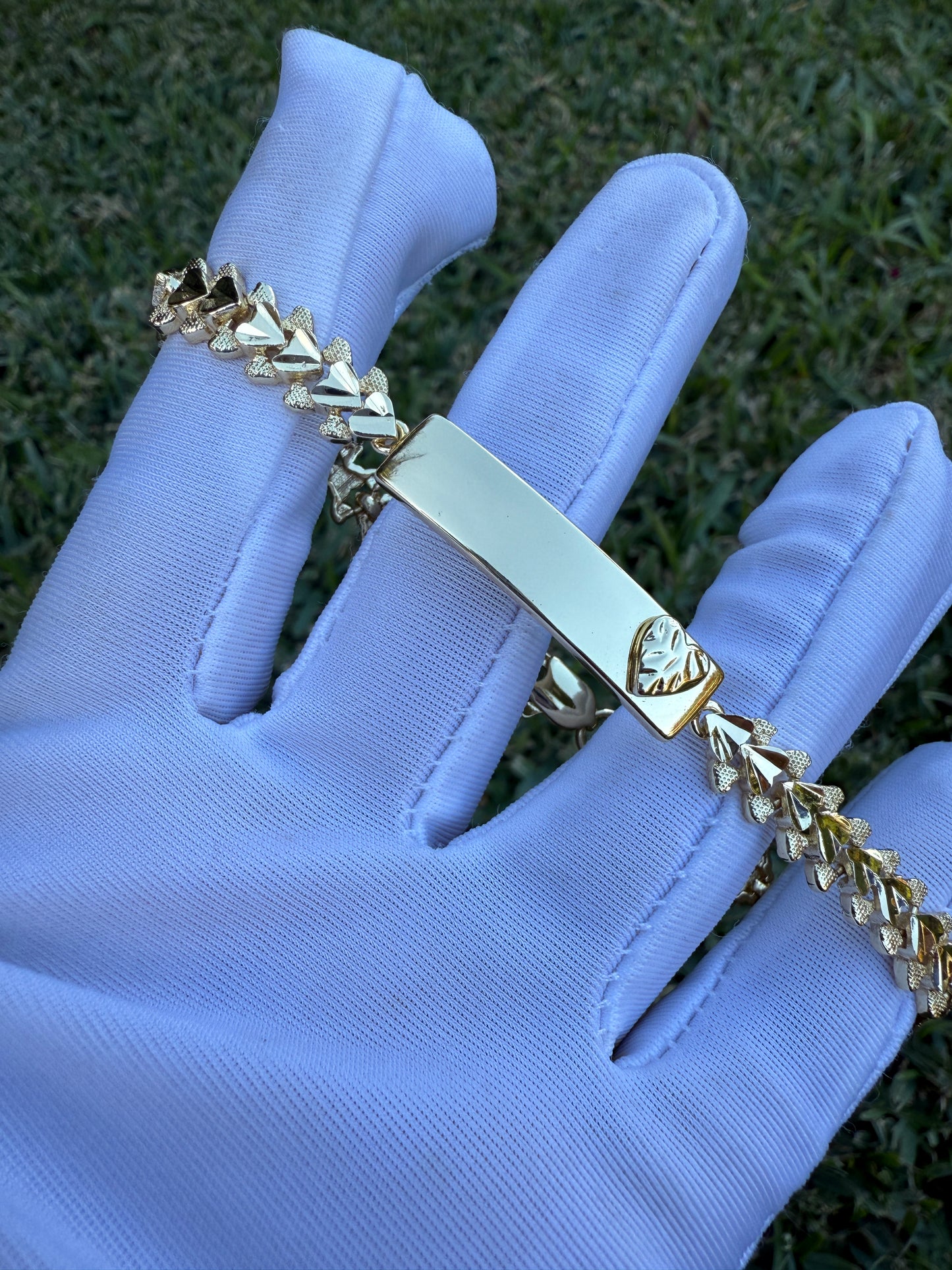 Heart Gold Plated Bracelet 8” - Esclavas