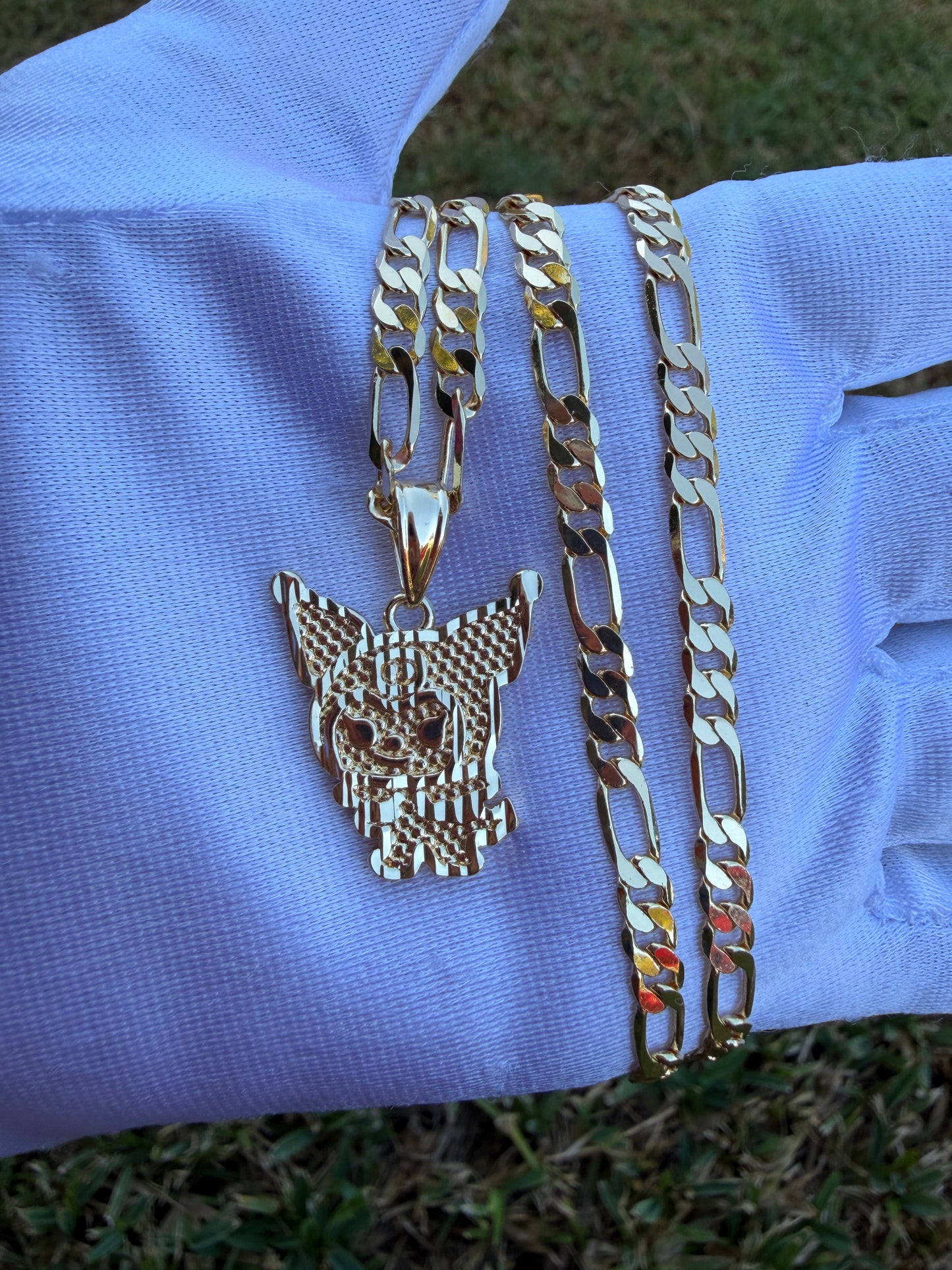 Kuru Necklace with a chain Gold Plated Curo-Mi