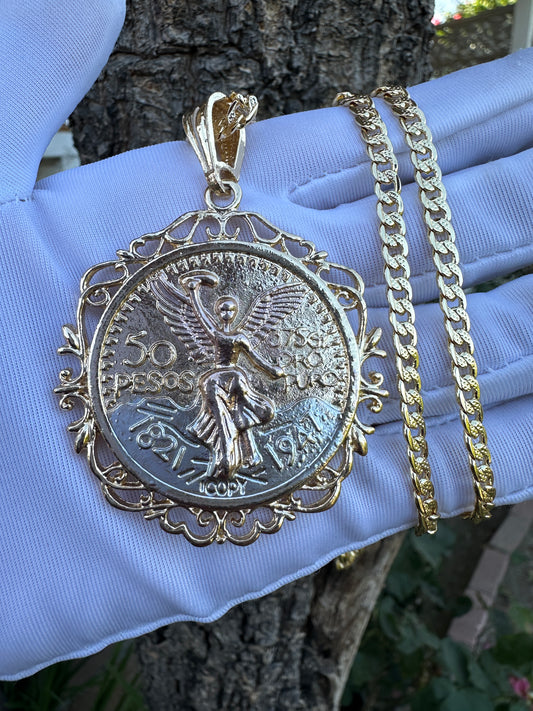 “Mi Moneda” Big Centenario Double Sided-Gold Plated.