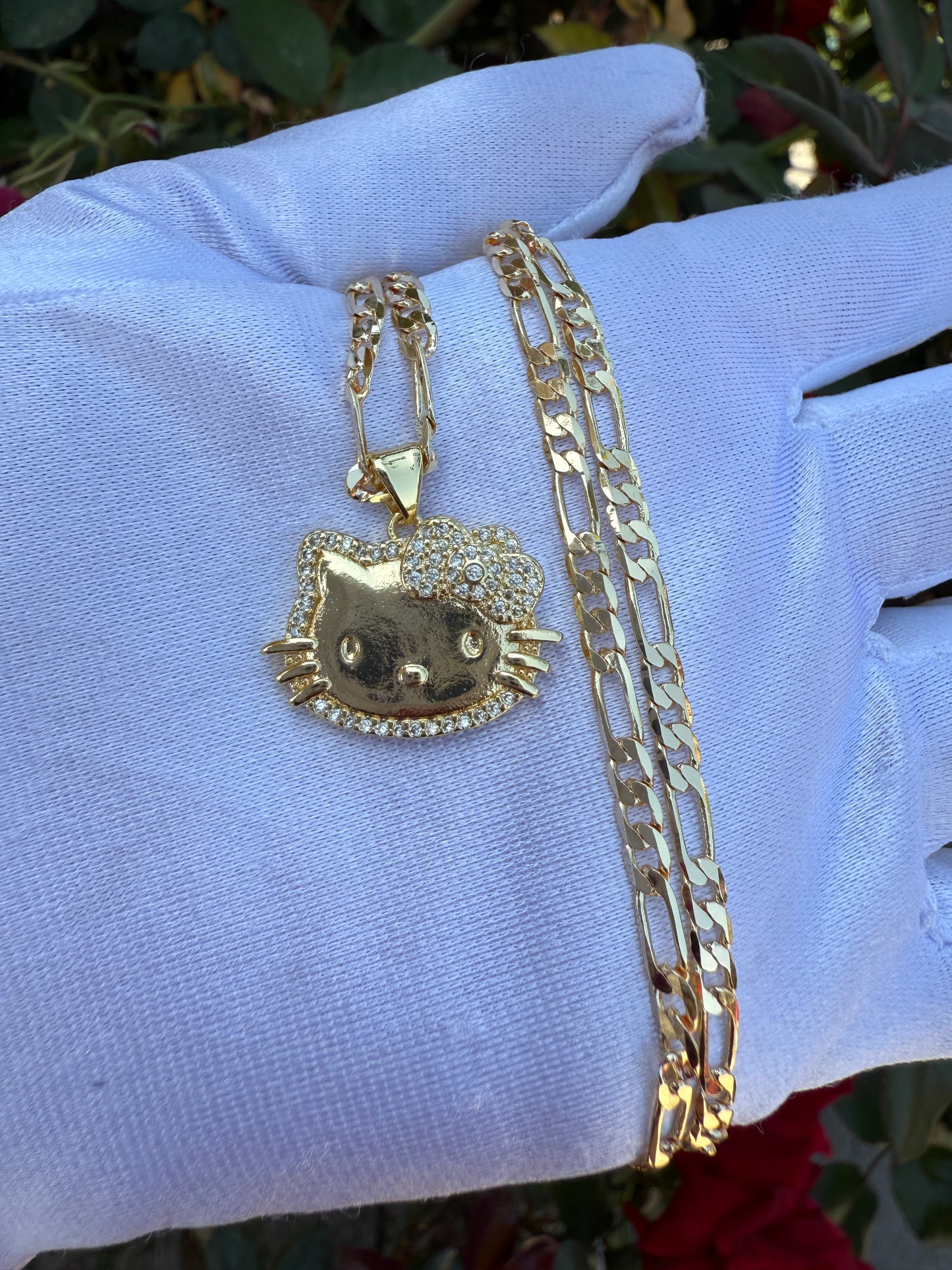 Cat Necklace with Chain Kitty Pedant with Chain