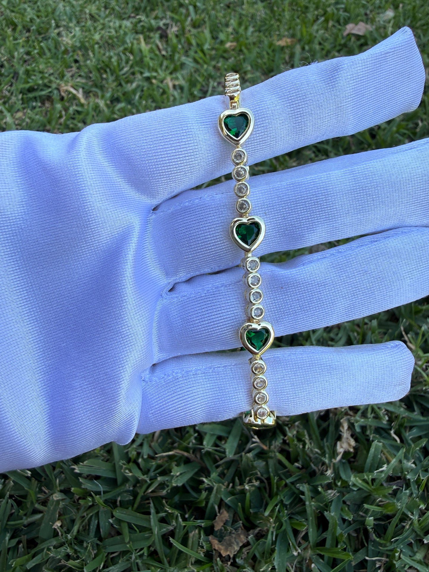 Heart 7” Color gold plated Bracelet
