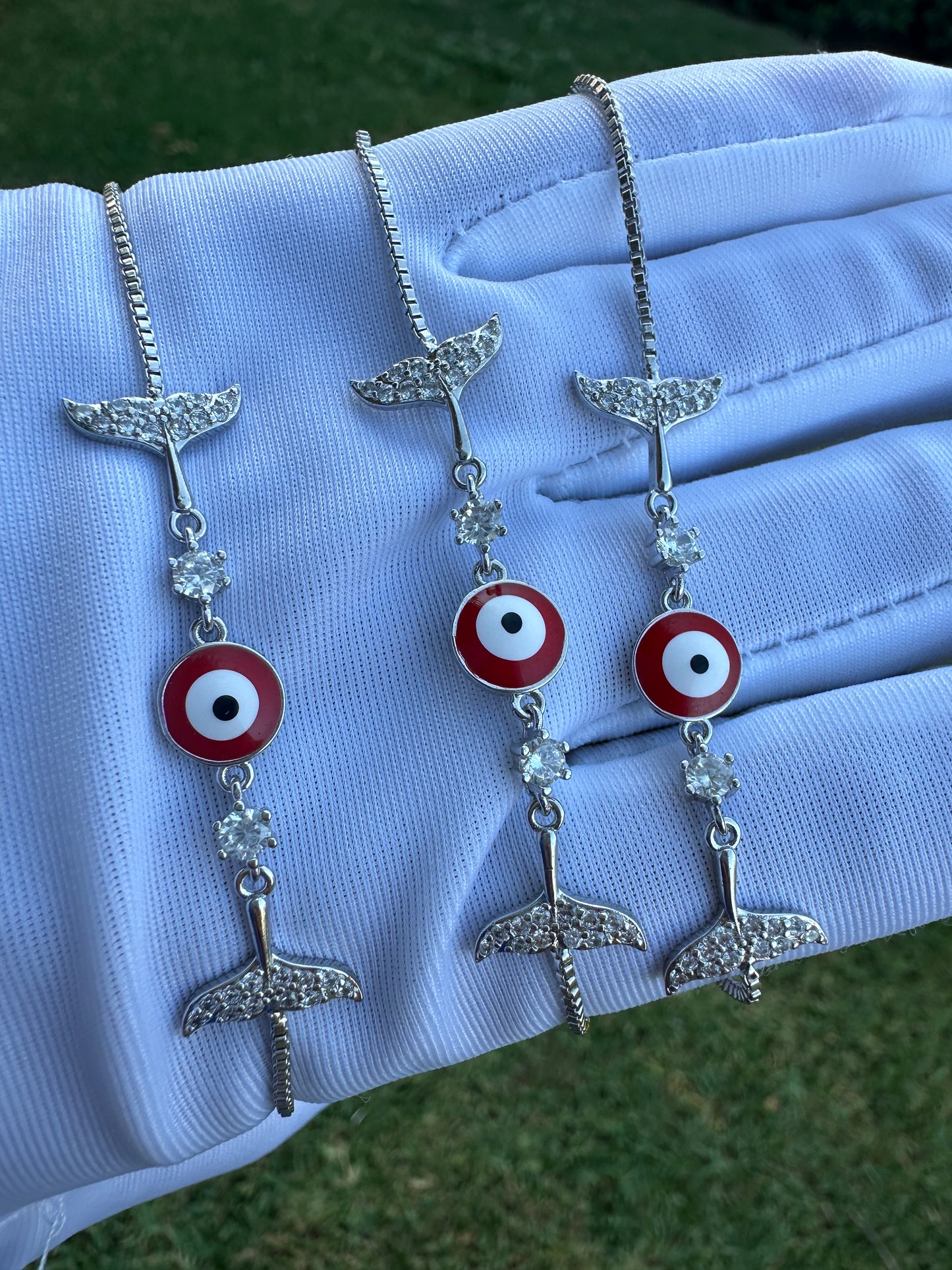 Red Evil Eye Protection Adjustable Bracelet for him or her