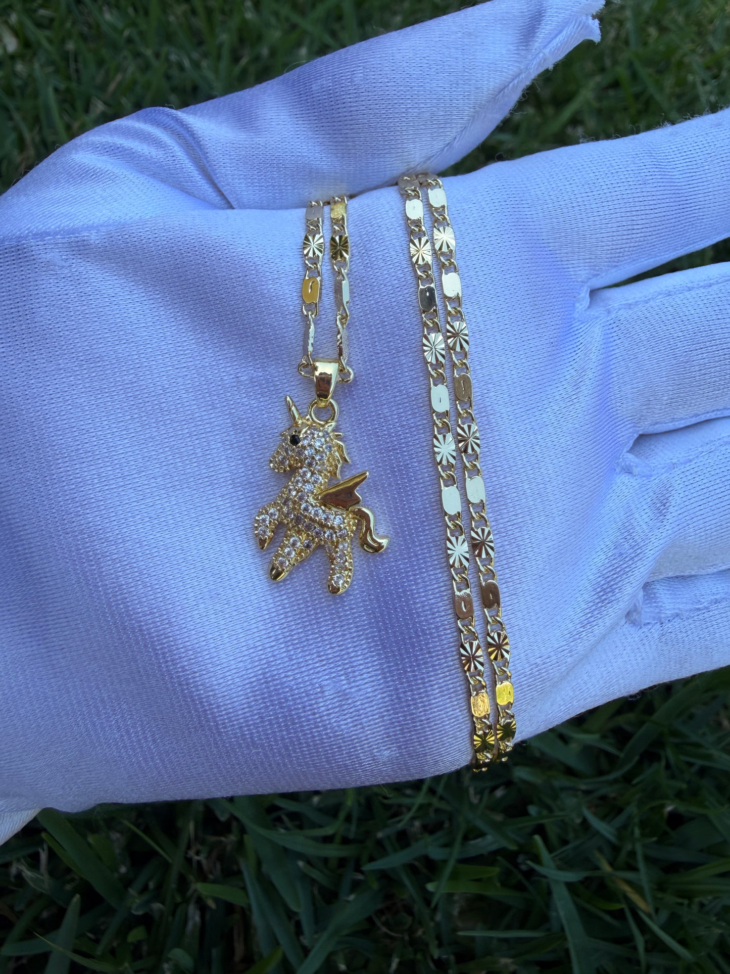 Unicorn Necklace Gold Plated