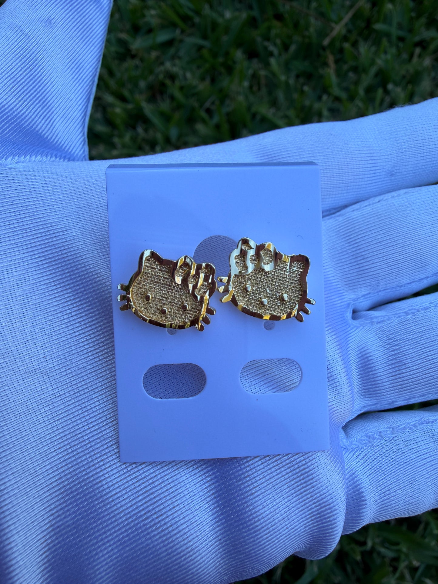 Kitty Earrings -Cat Earrings gold plated