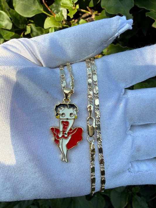 Betty Necklace with Red Dress Boop
