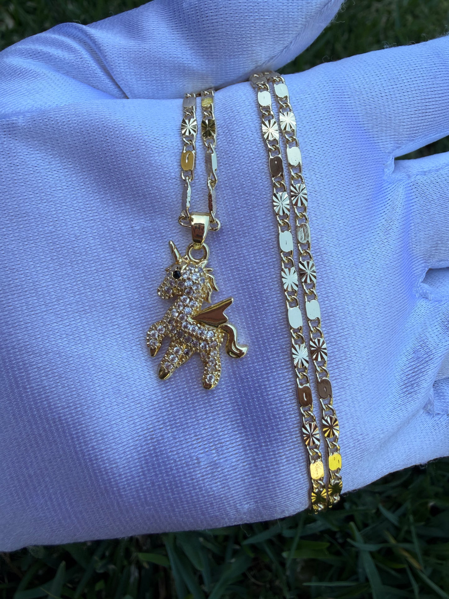 Unicorn Necklace Gold Plated