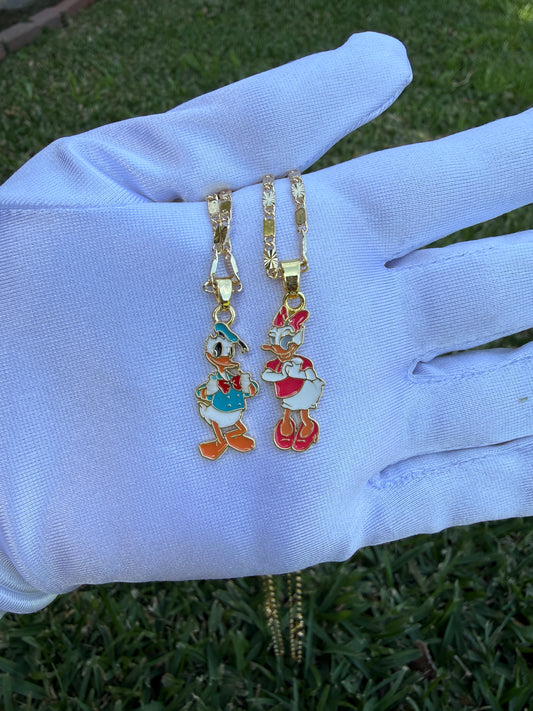 Duck Necklace -Boy Duck and Girl Duck Necklace