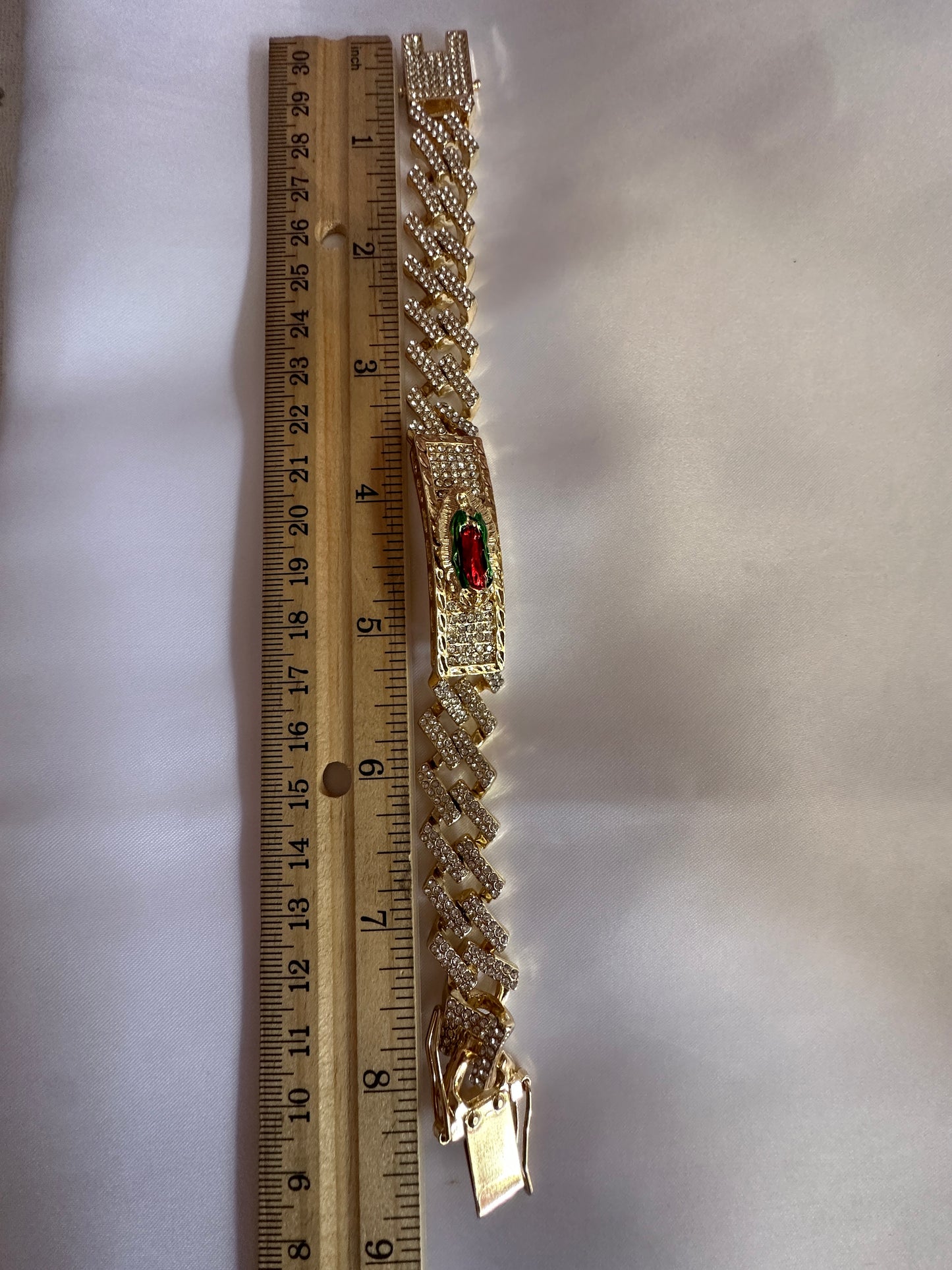 Gold Plated “Bling” Bracelet St Jude / Virgin