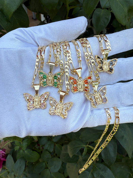 Butterfly Necklace Gold Plated