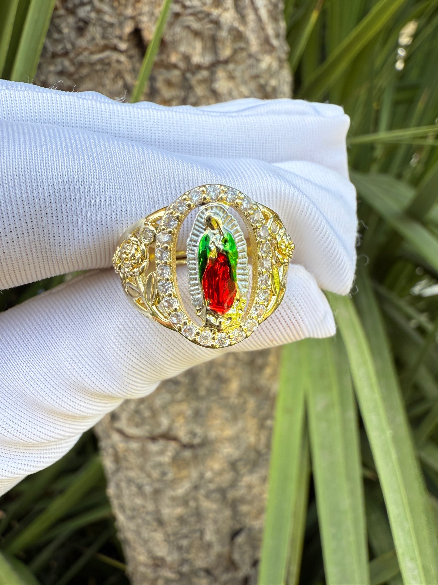 Virgin Mary Ring adjustable - Anillos Virgen De Guadalupe Gomd Plated Adjustable