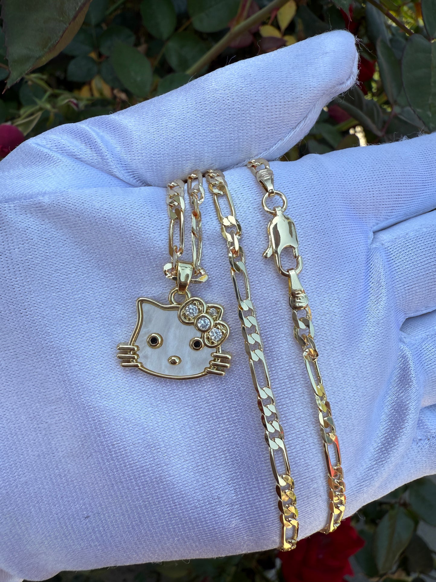 Cat Necklace with Chain Kitty Pedant with Chain