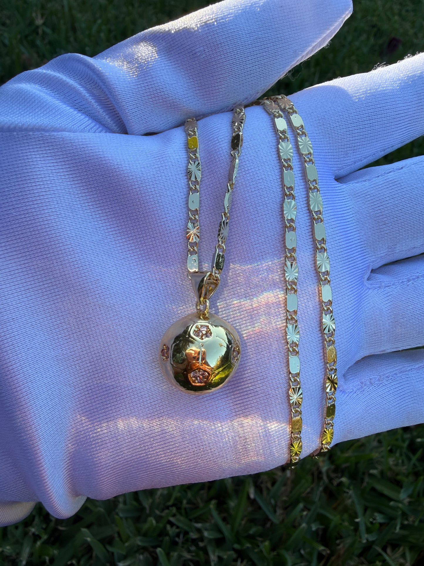 Soccer ball Necklace with Chain