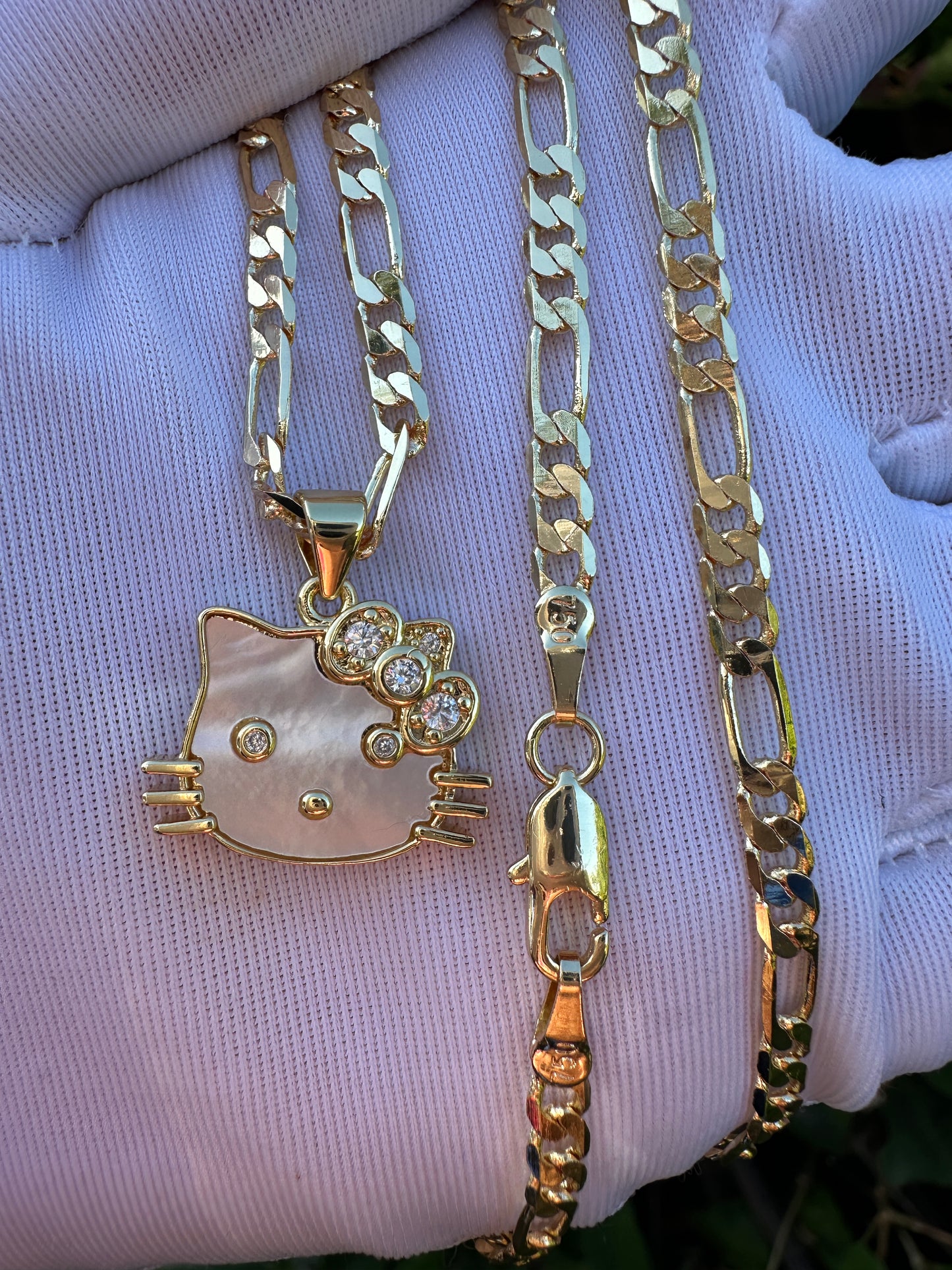 Kitty Bling Necklace Plated