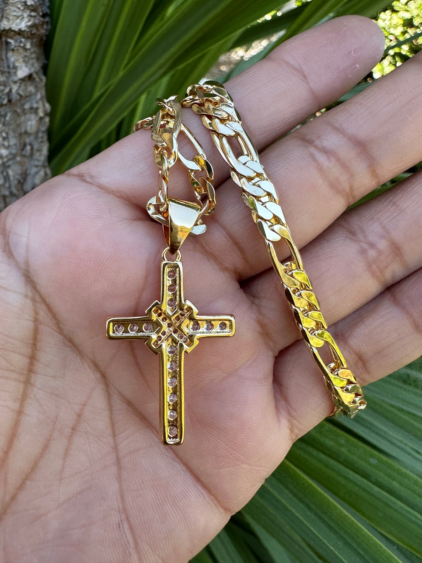 “Vibes” Cross Necklace Gold Plated