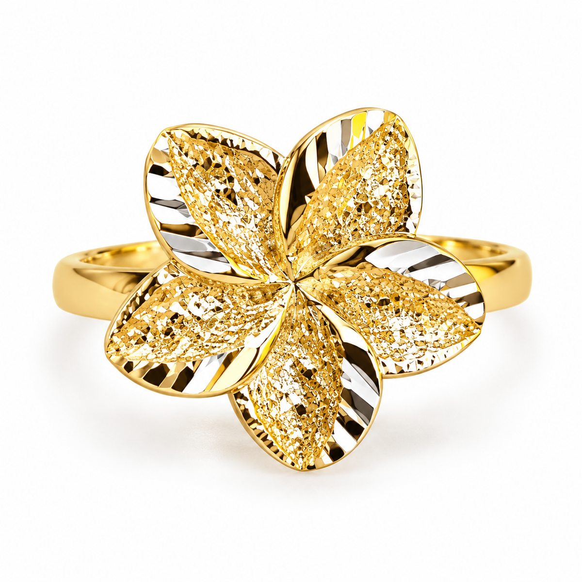 Hibiscus Ring Gold Plated
