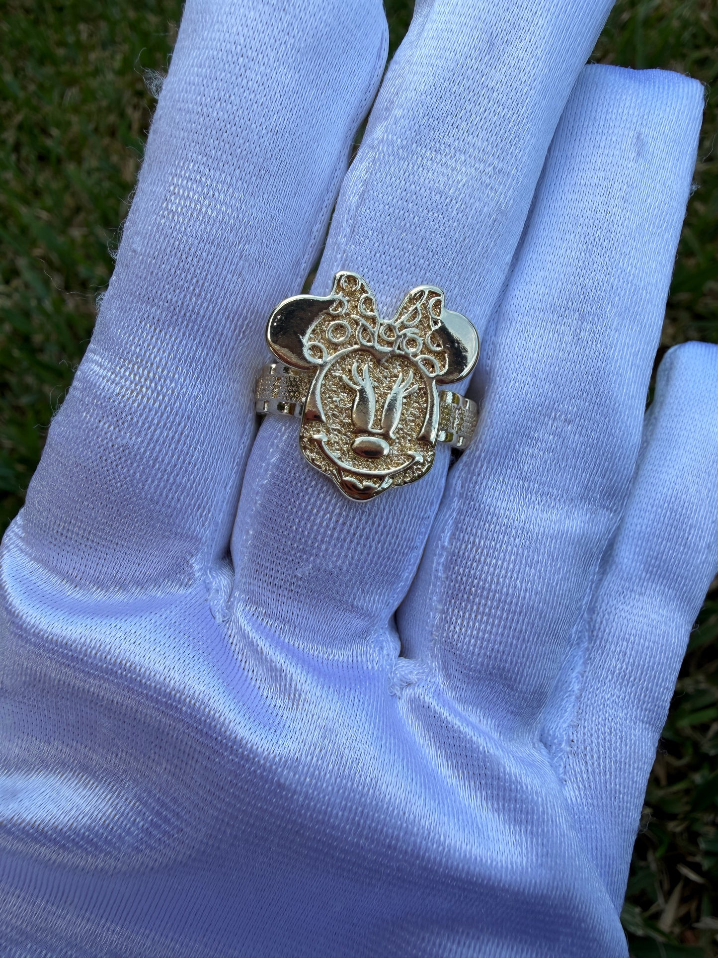 Classic Cartoon Couple Adjustable Ring – 18K Gold Plated -Mouse