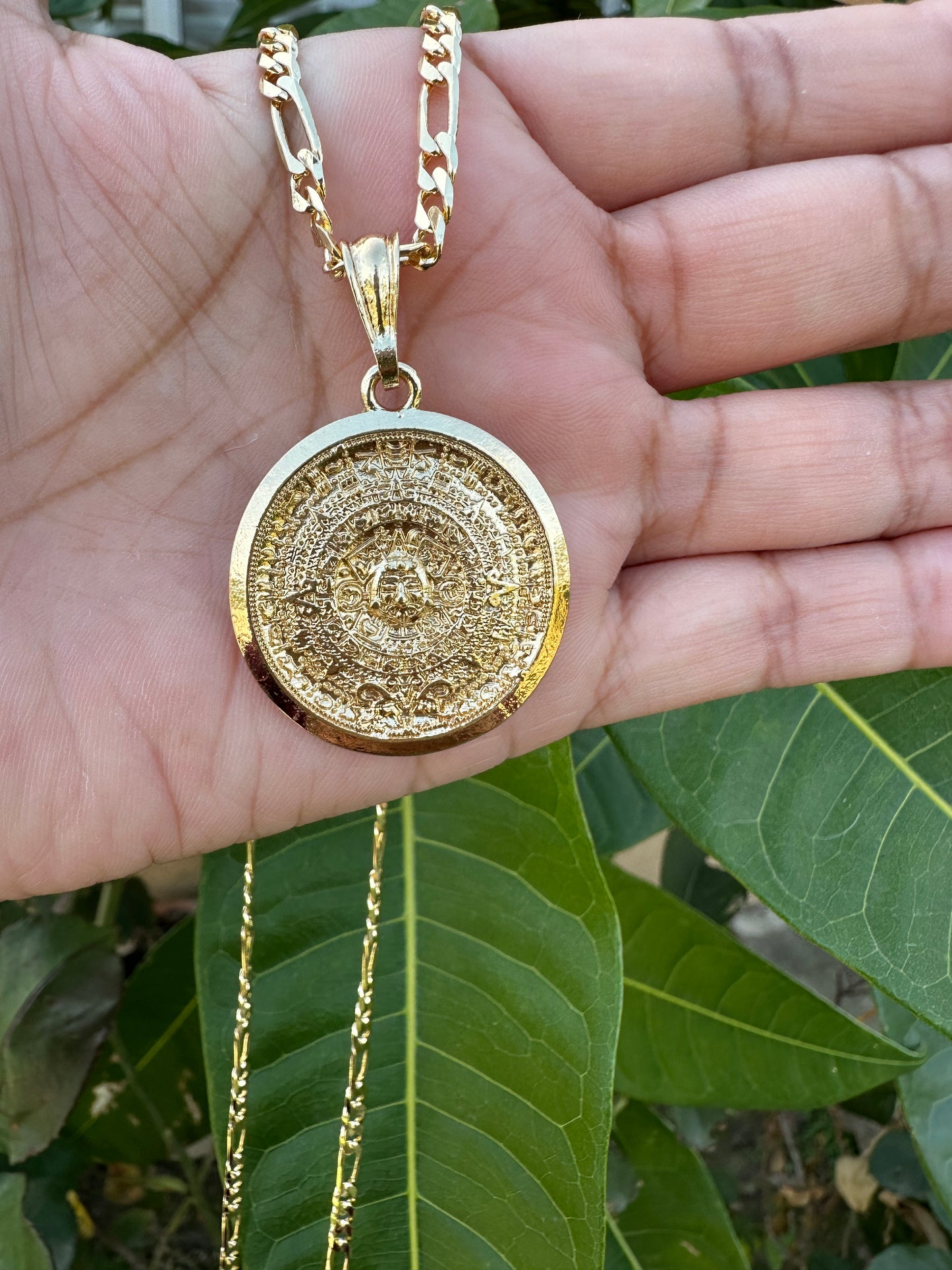 "Aztec" Calendar Necklace - Calendario Azteca con Cadena