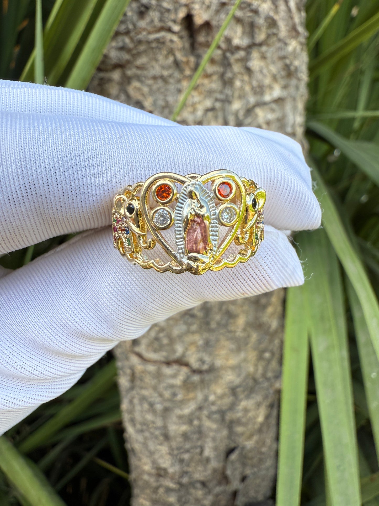 Virgin Mary Ring adjustable - Anillos Virgen De Guadalupe Gomd Plated Adjustable