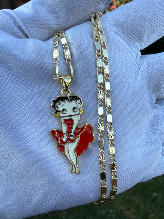 Betty Necklace with Red Dress