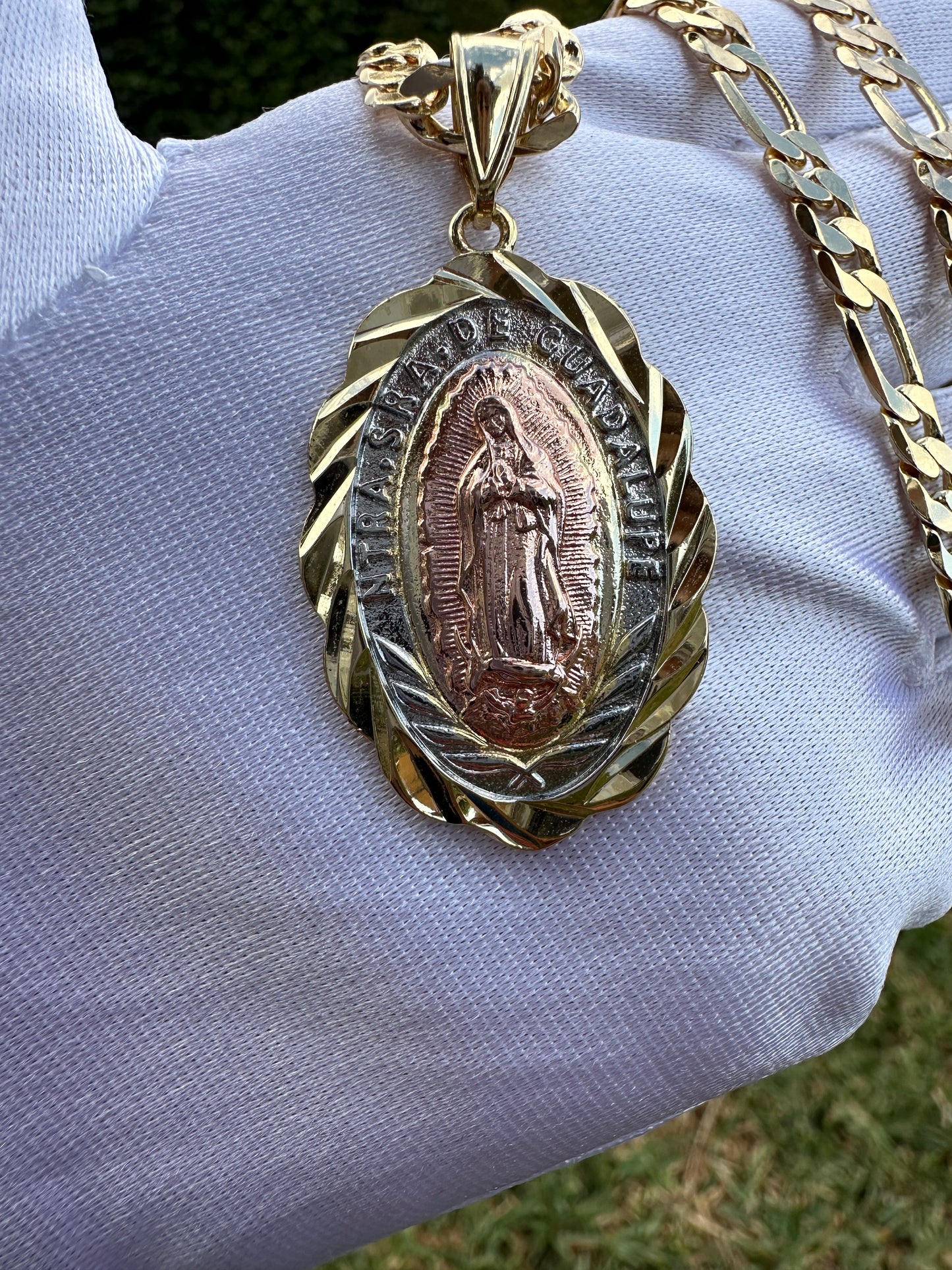 Virgin Necklace Our Lady Of Guadalupe Necklace plated