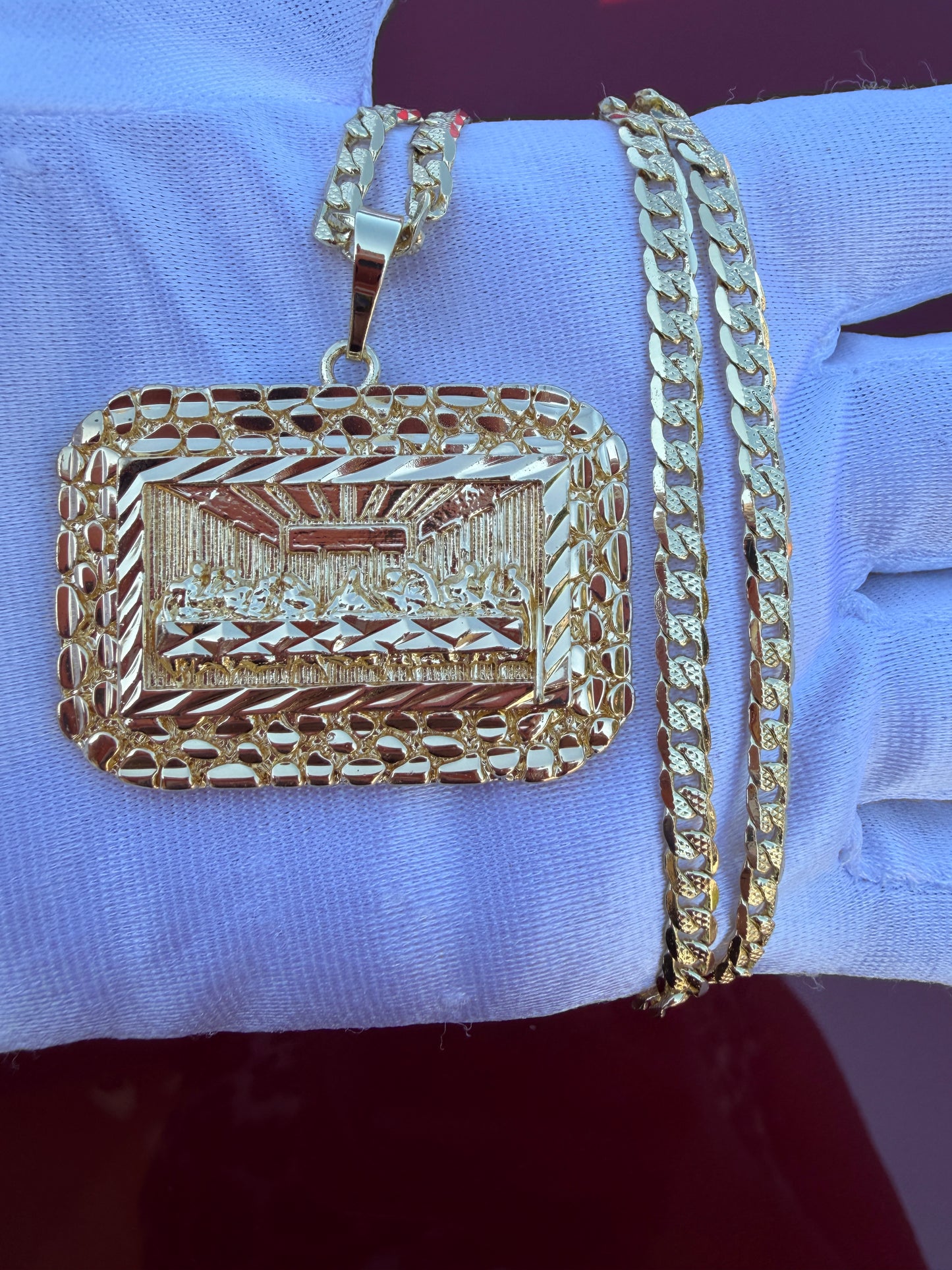 Last Supper Necklace with Cuban Chain
