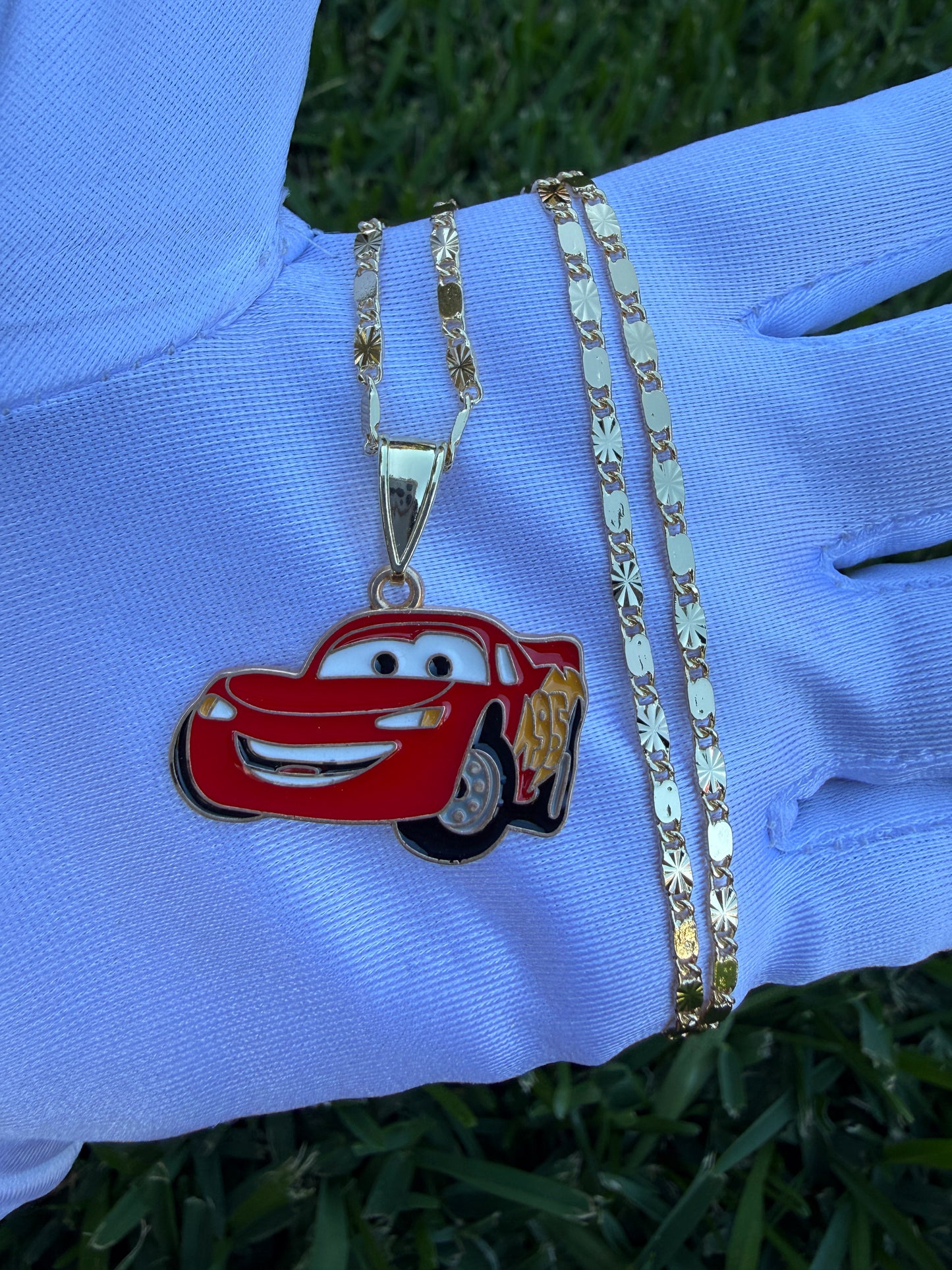 Car Necklace Red Car