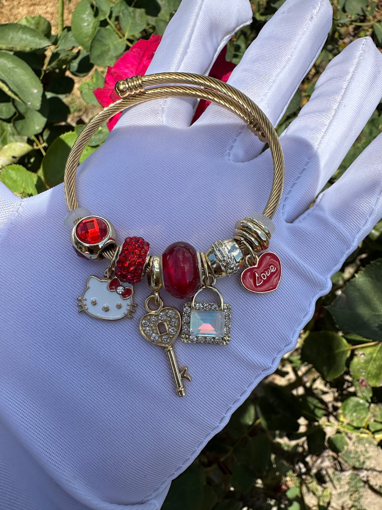 Kitty Bracelets for her Adjustable Charm Bracelet