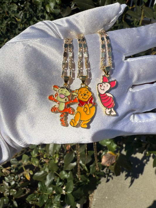 Cartoon - Pig- Bear-Tiger Necklace