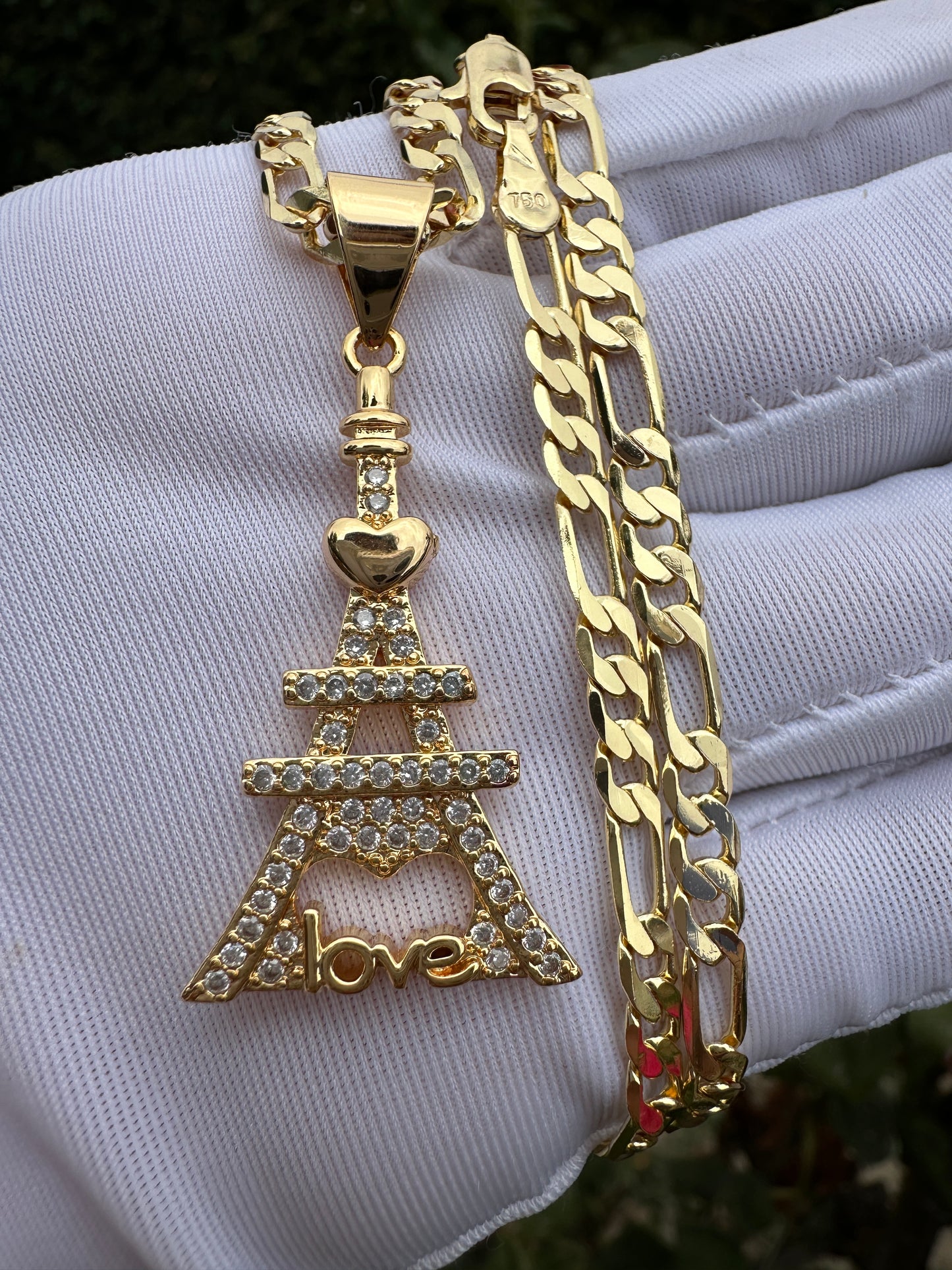 Eiffel Tower Necklace Plated